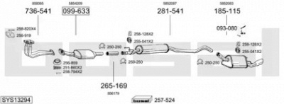 BOSAL sys13294 - Система выпуска ОГ