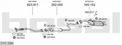 BOSAL sys13586 -  Система выпуска ОГ