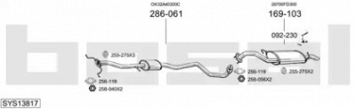 BOSAL sys13817 -  Система выпуска ОГ