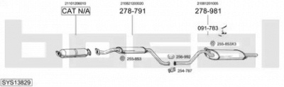 BOSAL sys13829 - Система выпуска ОГ