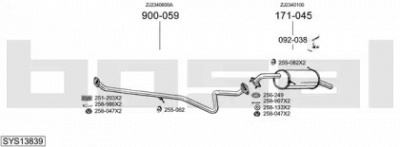 BOSAL sys13839 -  Система выпуска ОГ