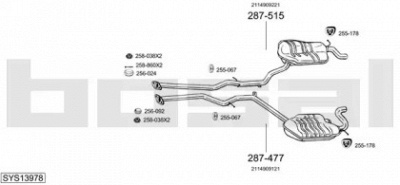 BOSAL sys13978 - Система выпуска ОГ