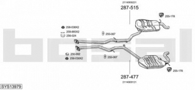 BOSAL sys13979 -  Система выпуска ОГ
