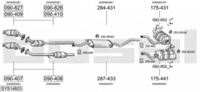 BOSAL sys14603 -  Система выпуска ОГ