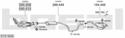 BOSAL sys14626 - Система выпуска ОГ