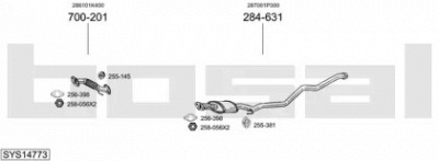 BOSAL sys14773 - Система выпуска ОГ