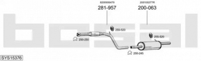 BOSAL sys15376 - Система выпуска ОГ
