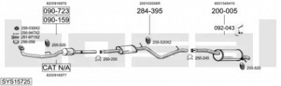 BOSAL sys15725 -  Система выпуска ОГ