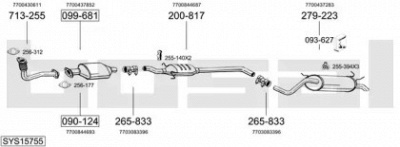 BOSAL sys15755 - Система выпуска ОГ