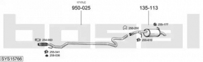 BOSAL sys15766 -  Система выпуска ОГ