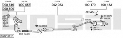 BOSAL sys16616 -  Система выпуска ОГ