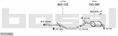 BOSAL sys16685 - Система выпуска ОГ
