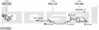 BOSAL sys16686 - Система выпуска ОГ