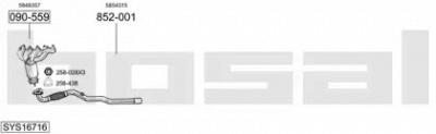 BOSAL sys16716 - Система выпуска ОГ