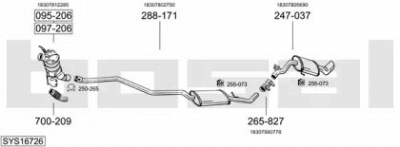 BOSAL sys16726 - Система выпуска ОГ