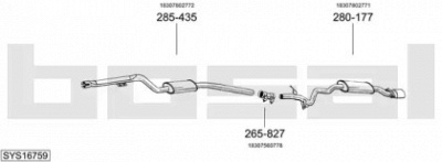 BOSAL sys16759 -  Система выпуска ОГ
