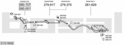 BOSAL sys16958 - Система выпуска ОГ