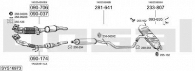 BOSAL sys16973 - Система выпуска ОГ