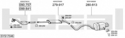 BOSAL sys17046 - Система выпуска ОГ