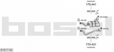 BOSAL sys17123 - Система выпуска ОГ