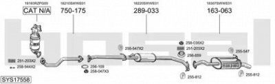 BOSAL sys17558 - Система выпуска ОГ