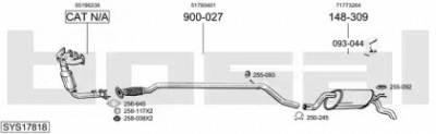 BOSAL sys17818 - Система выпуска ОГ