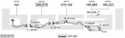 BOSAL sys18170 - Система выпуска ОГ