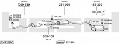 BOSAL sys18180 - Система выпуска ОГ