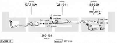 BOSAL sys18181 - Система выпуска ОГ