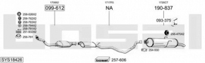 BOSAL sys18426 - Система выпуска ОГ