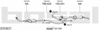 BOSAL sys18517 - Система выпуска ОГ