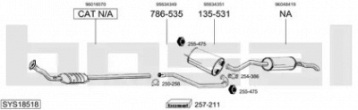 BOSAL sys18518 - Система выпуска ОГ