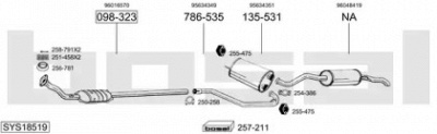 BOSAL sys18519 - Система выпуска ОГ