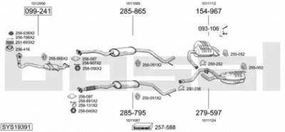 BOSAL sys19391 - Система выпуска ОГ