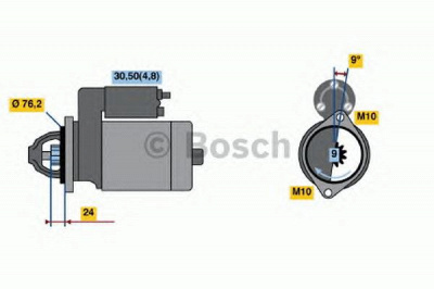 BOSCH 0001109288 -  Стартер, 12В 2кВт