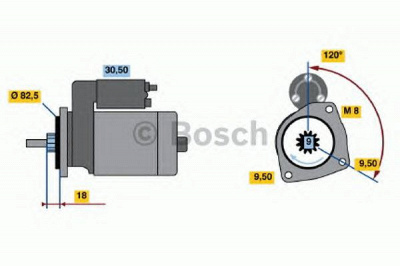 BOSCH 0001110007 -  Стартер