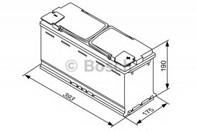 BOSCH 0092s5a150 -  АКБ S5 A15 AGM 12V 105AH 950A 394X175X190 /-+/