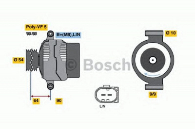 BOSCH 0121615105 -  Генератор