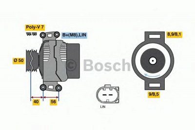 BOSCH 0121813102 -  Генератор