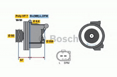 BOSCH 01220aa1p0 -  Генератор