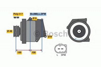 BOSCH 01220aa3d0 -  Генератор