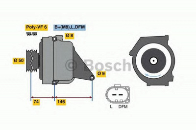 BOSCH 01220aa3r0 -  Генератор