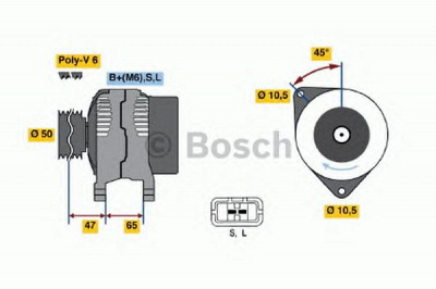BOSCH 0123115010 -  Генератор