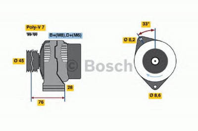 BOSCH 0123214002 -  Генератор