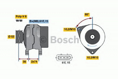 BOSCH 0123325011 -  Генератор