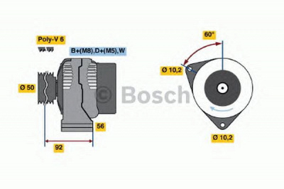 BOSCH 0123335008 -  Генератор