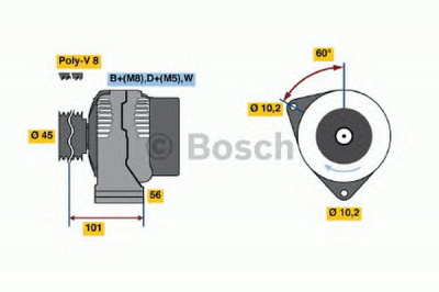 BOSCH 0123340006 -  Генератор