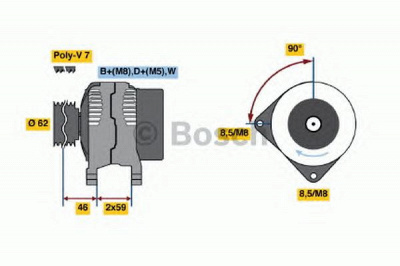 BOSCH 0123510029 -  Генератор