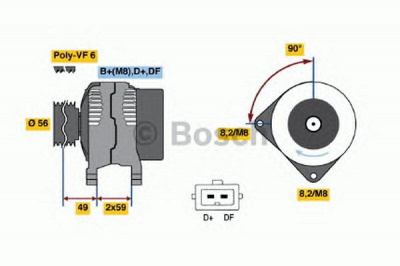 BOSCH 0123515021 -  Генератор