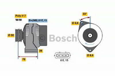 BOSCH 0123515023 -  Генератор